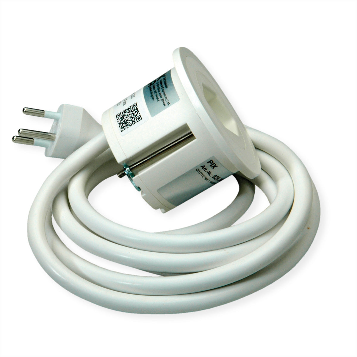 Bachmann PIX Einbausteckdosenleiste, 1×T13, Einbau, Eingang T12, 2 m – weiss