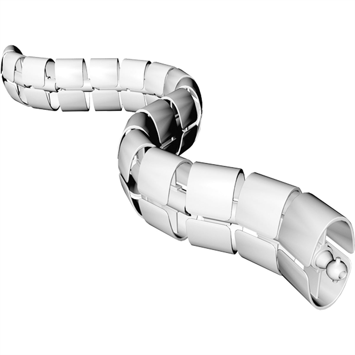 Bachmann Kabelschlange – 0,8 m – Weiss, Schraubbefestigung