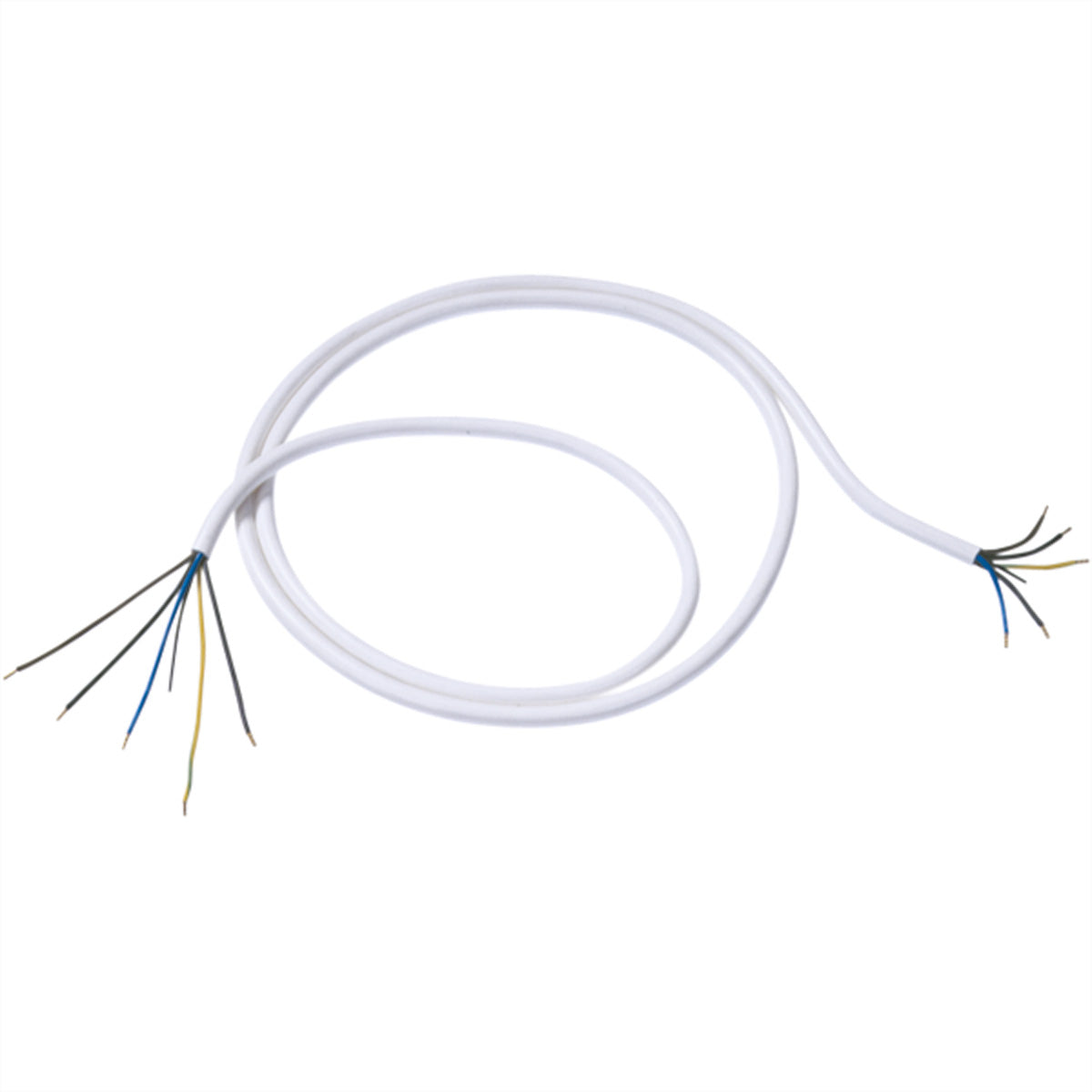 Bachmann Verlängerungskabel, offenes Ende zu offenes Ende, 1,5 m, 5×1,5 mm² – weiss