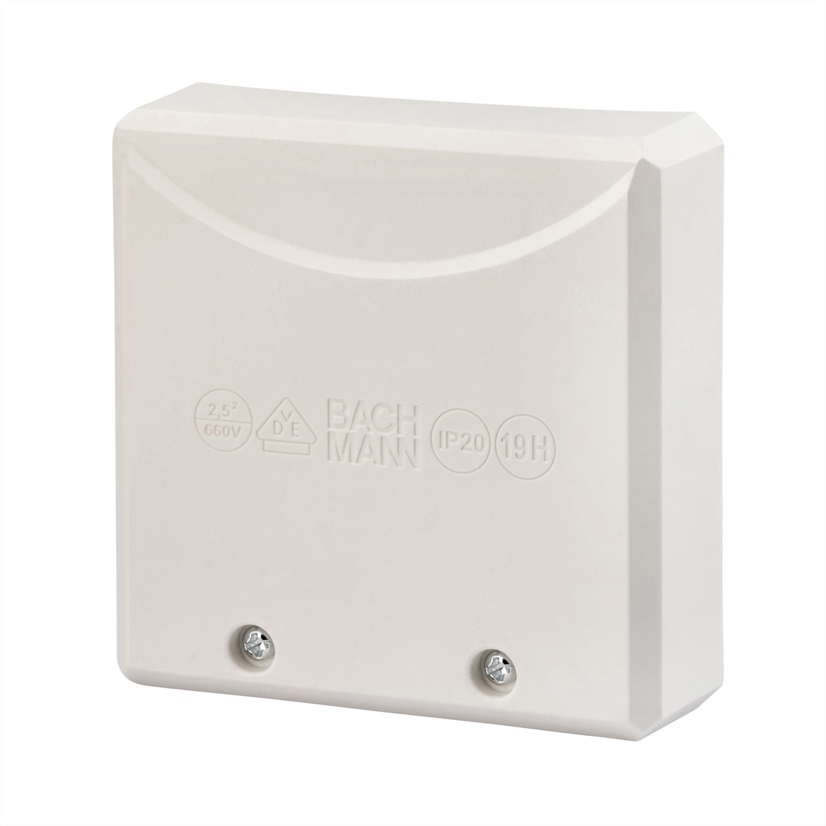 Bachmann Herdanschlussdose, 80×80×40 mm, Duroplast – weiss