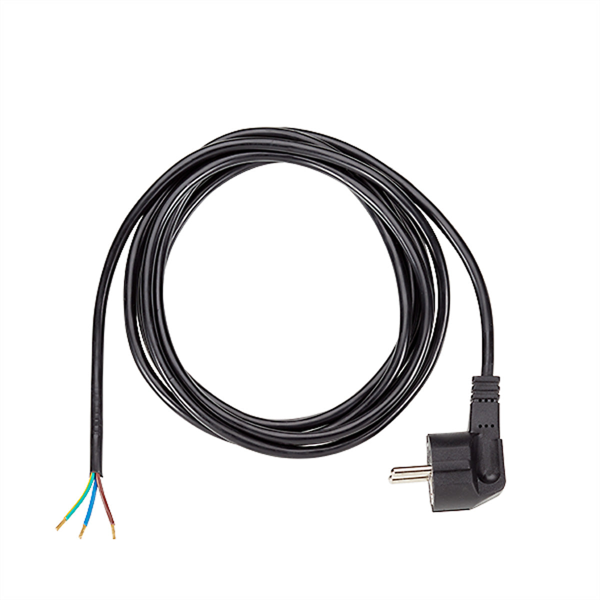 Bachmann Netzkabel – Schuko (Typ E/F) – Offenes Ende, 2 m, 250 V/16 A, Schwarz