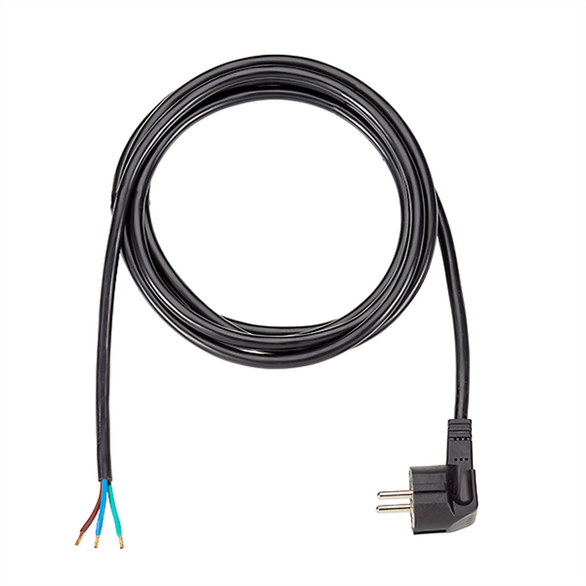 Bachmann Netzkabel – Schuko (CEE 7/7) – Offenes Ende, 2 m, 250 V/16 A, Schwarz