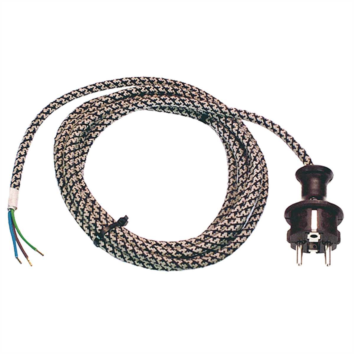Bachmann Zuleitung Stromkabel – Schuko (CEE 7/7) – Offenes Ende, 3 m, 250 V/10 A, 3×1,0 mm², für Bügeleisen