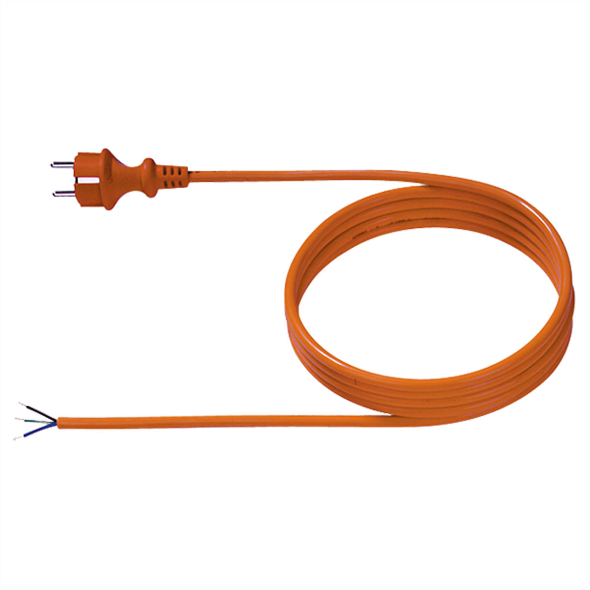 Bachmann Netzkabel – Schuko (CEE 7/7) – Offenes Ende, 5 m, 250 V/16 A, Orange