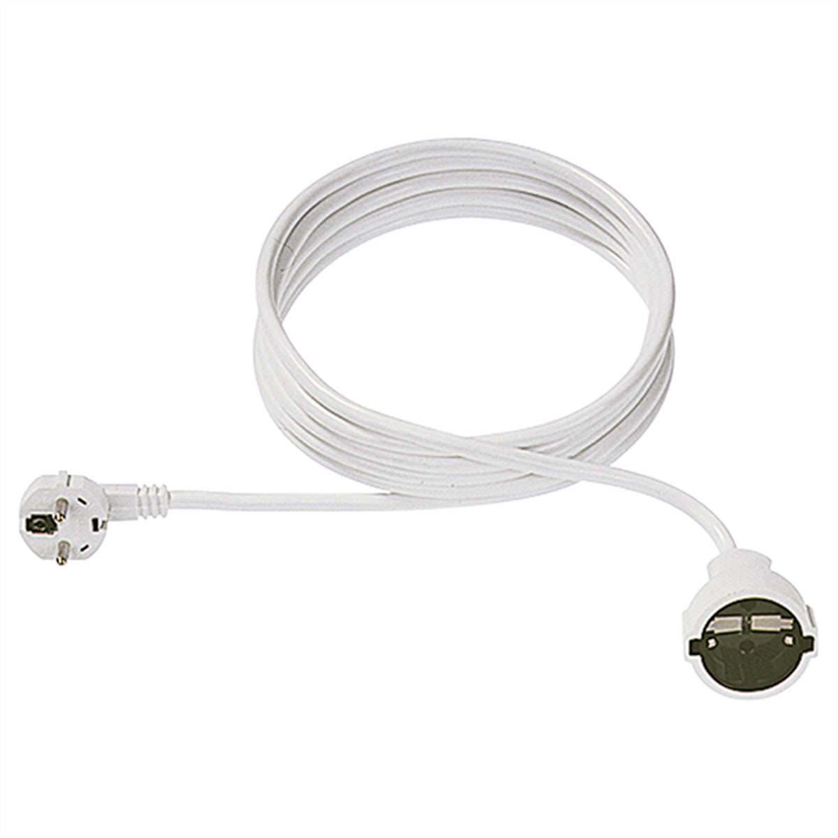 Bachmann Verlängerungskabel – Schuko (CEE 7/7)–Schuko (Typ F), 4 m, 3×1,5 mm², Weiss