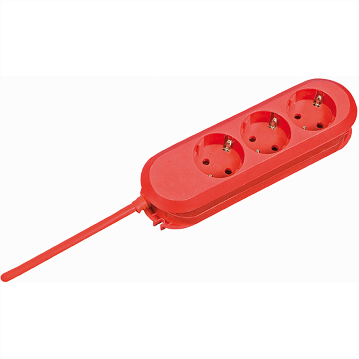 Bachmann SMART – Steckdosenleiste, 3× Schuko (Typ F), 3 m, Stecker CEE 7/7, mit erhöhtem Berührungsschutz