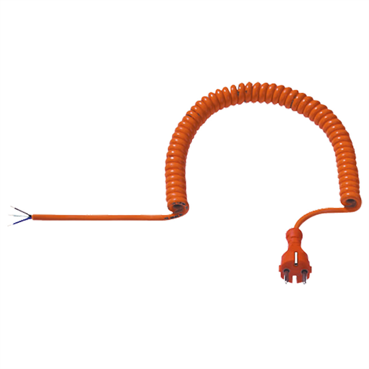 Bachmann Netzkabel – Schuko (Typ E/F) – Offenes Ende, 1,0–5,0 m, H07BQ-F, 3×1,5 mm², Orange