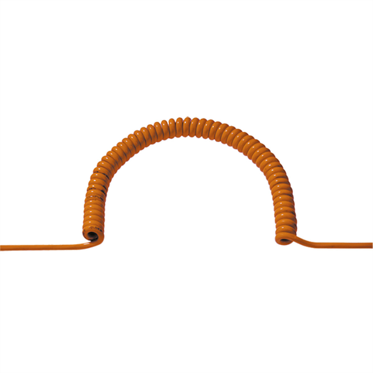 Bachmann Spiralkabel Stromkabel – offenes Ende–offenes Ende, 2,5 m, 3×2,5 mm², H07BQ-F, Orange