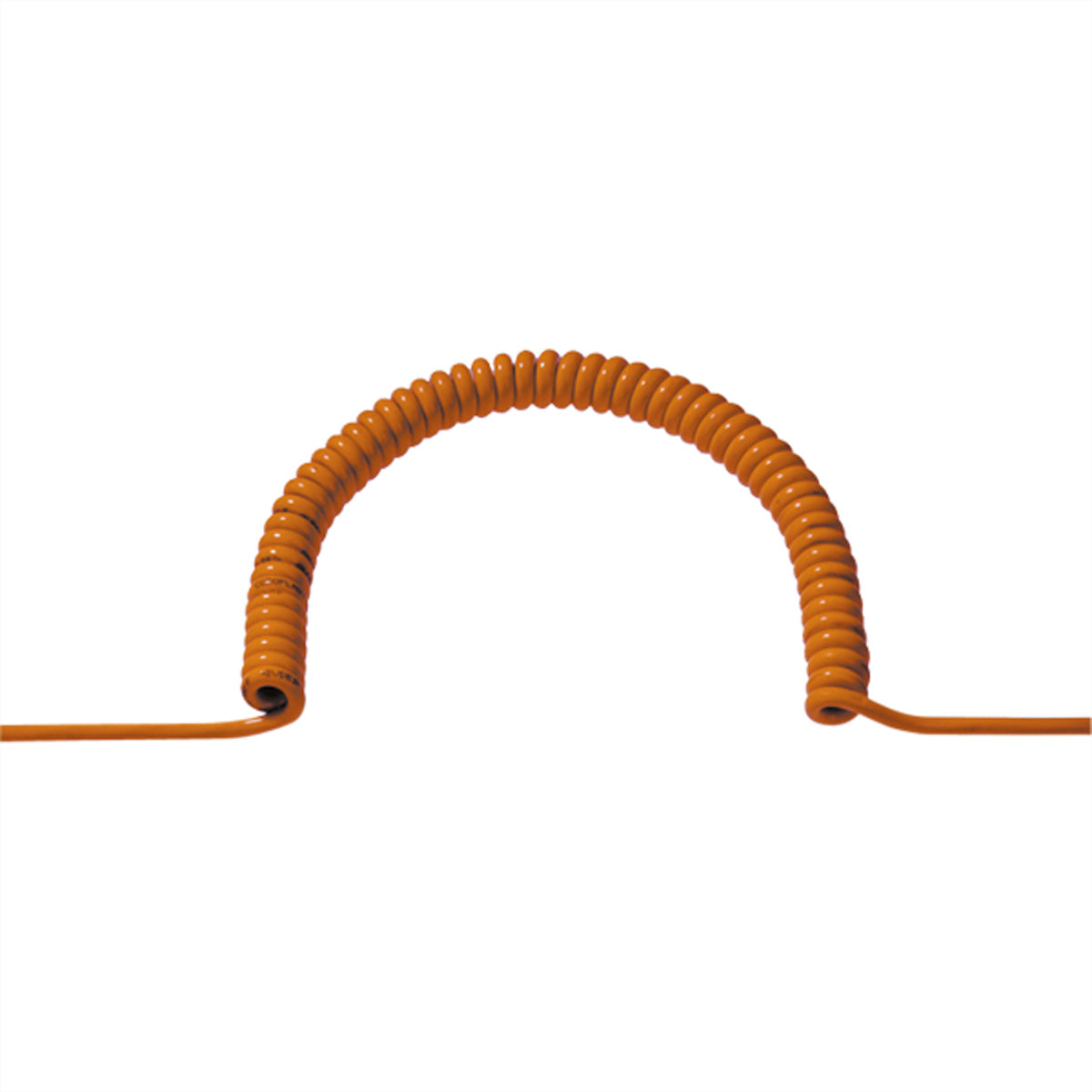 Bachmann Spiralkabel Stromkabel – offenes Ende–offenes Ende, 0,5–2,5 m, 3×1,5 mm², Orange