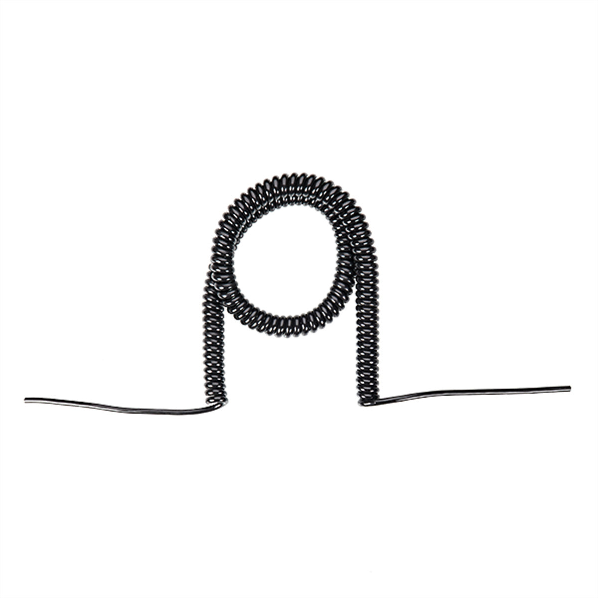 Bachmann Spiralkabel Stromkabel – offenes Ende zu offenes Ende, 2,5 m, 3×1,5 mm², schwarz