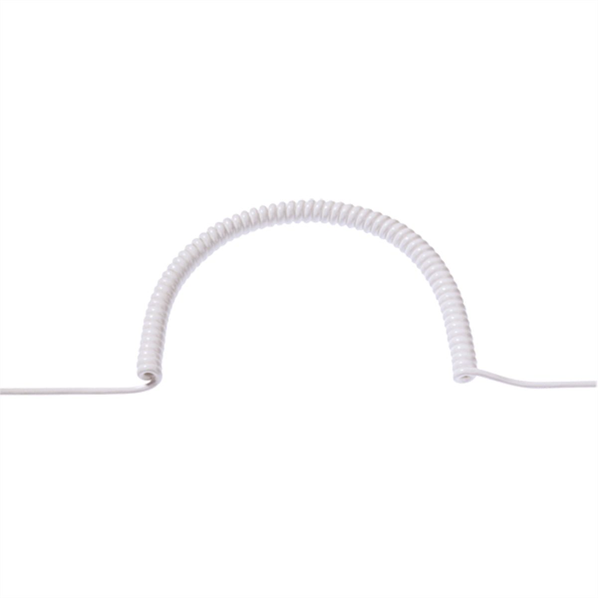 Bachmann Verlängerungskabel, offenes Ende zu offenes Ende, 2,5 m, 3×1,5 mm², Spiralkabel – Weiss