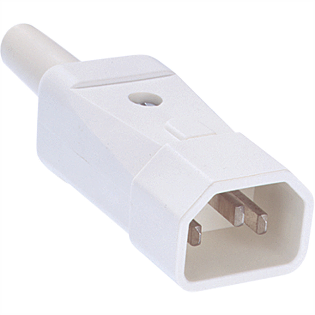Bachmann Kaltgerätestecker (C14) – 250 V, 10 A, weiss