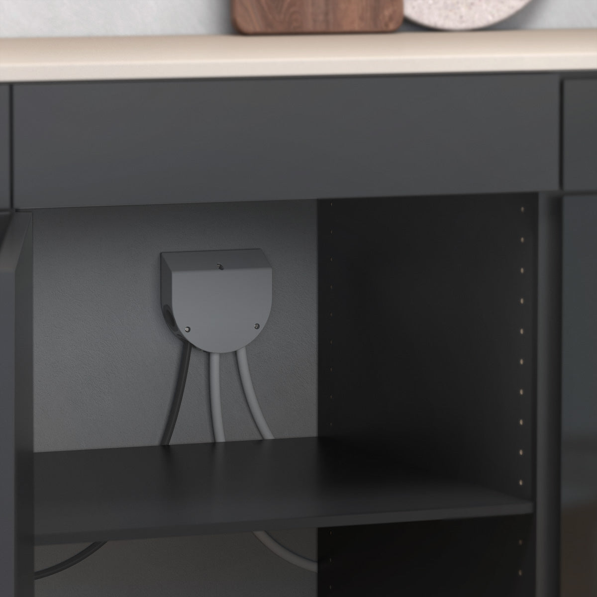 Bachmann Küchenanschlussbox Stromkabel – H05VV‑F 5G2,5 / 4G2,5 / 3G1,5, 3× 2 m, mit Schukodose, weiss