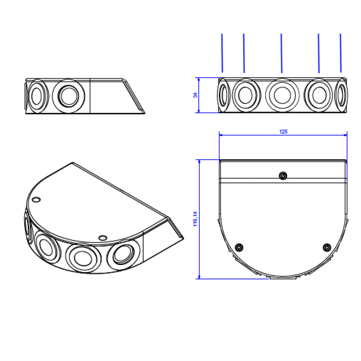 Bachmann Küchenanschlussbox Stromkabel – H05VV‑F 5G 2,5 mm² / 4G 2,5 mm² / 3G 1,5 mm², 5 m, weiss, mit Schukostecker