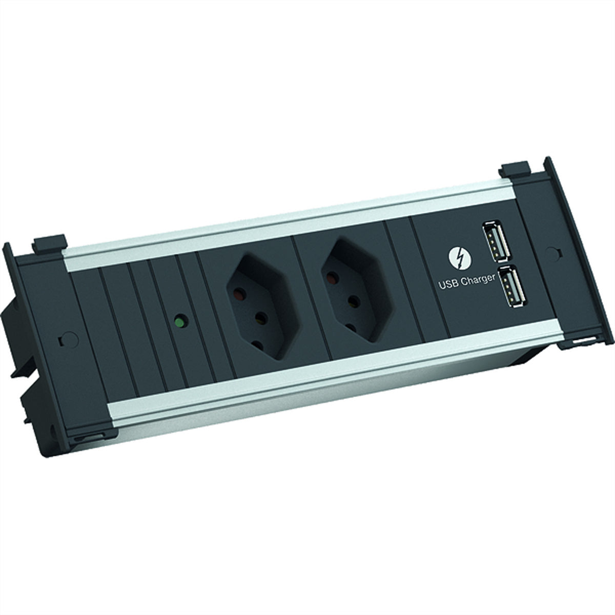 Bachmann KAPSA S Steckdoseneinheit – 2×T13, USB 15,5 W, Einbau