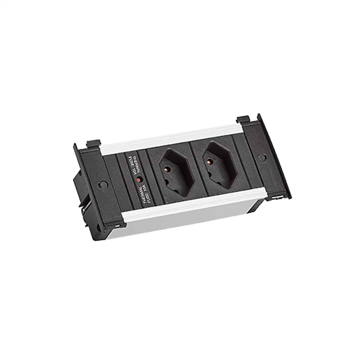 Bachmann KAPSA XS Einbausteckdosenleiste, 2×T13, Einbau, Eingang T12, 2 m – Schwarz