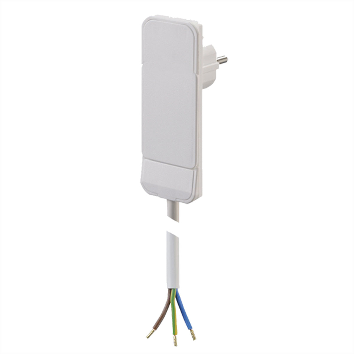 Bachmann Netzkabel – Schuko (CEE 7/7) – offen, 1,5 m, 10 cm abgemantelt, VDE, weiss