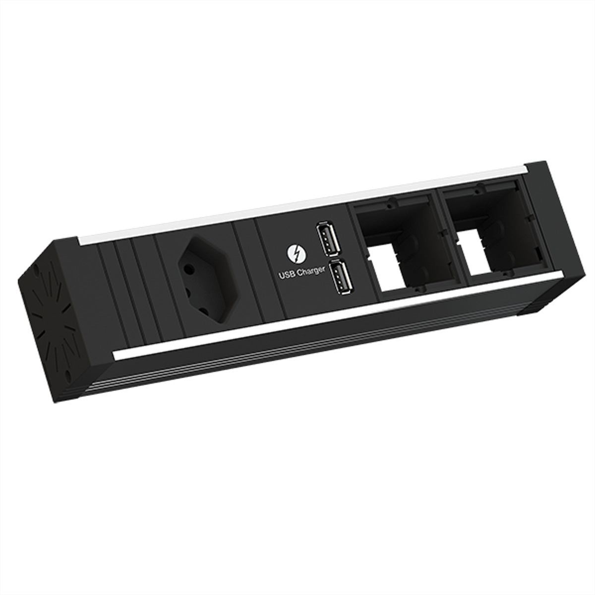 Bachmann VENID – Einbau-Anschlussfeld, 1× T13 (Typ J), 2× USB, 0,20 m, Stecker GST18