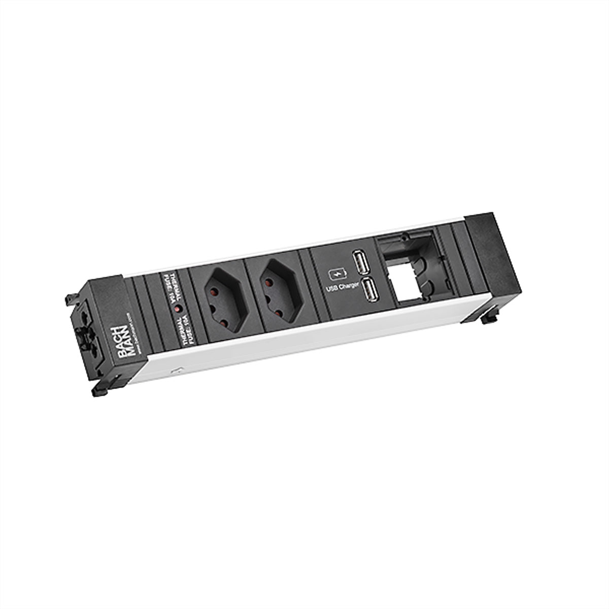 Bachmann CONF – Steckdosenleiste, 2× T13, 1× USB-Ladegerät (5 V/3,1 A), GST18 Stecker