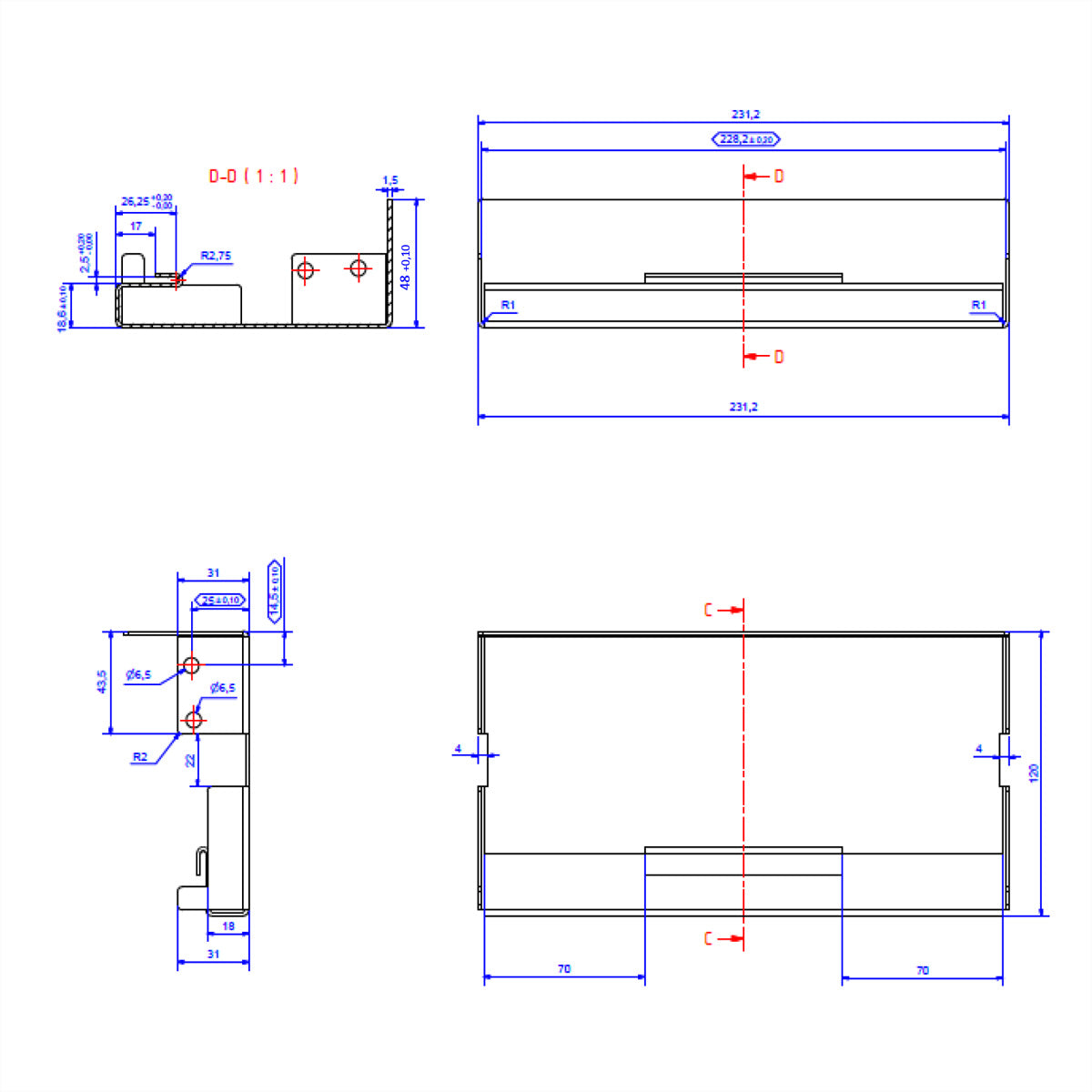 Bachmann CONI Steckdoseneinheit – 3×T13, Einbau