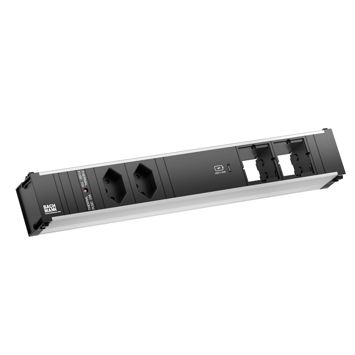 Bachmann CONI Steckdoseneinheit – 2×T13, USB-C 60 W, Einbau, Wieland GST18