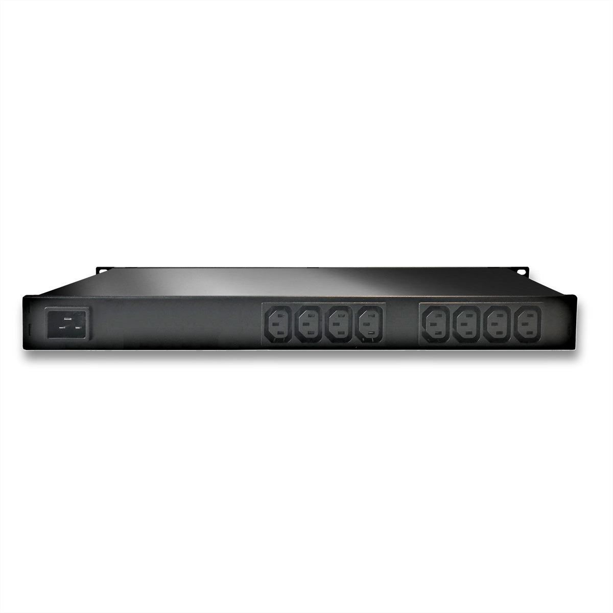 Güde Gude IP Power Switch – 230 V, 10 A, C20 IN, 8× C13 OUT, 1U – Schwarz – 8031-1