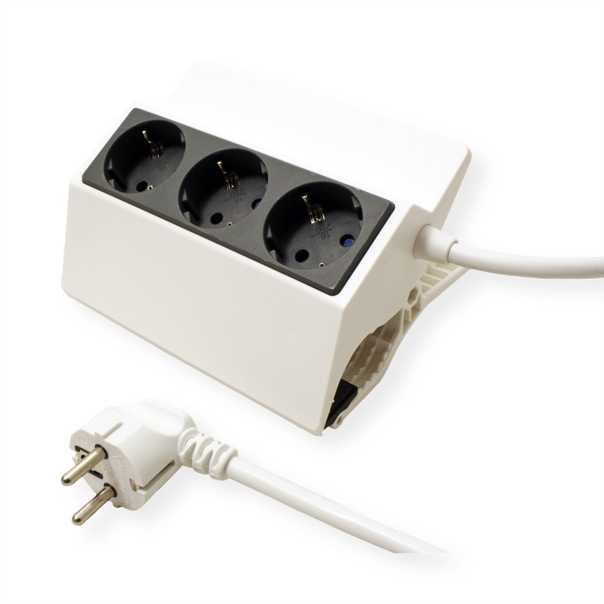 Bachmann Steckdosenleiste – 3×Schuko (Typ E/F), 3 m, IP20