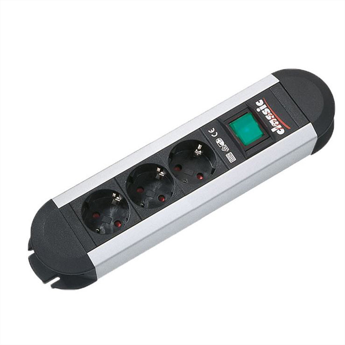 Bachmann PRIMO – Steckdosenleiste, 3× T13, mit beleuchtetem 2-poligem Schalter, 1,75 m