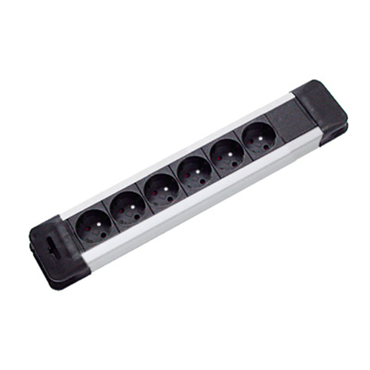 Bachmann Connectus Steckdosenleiste, 6×UTE (CEE 7/5, Typ E), ohne Schalter, 2 m – mehrfarbig
