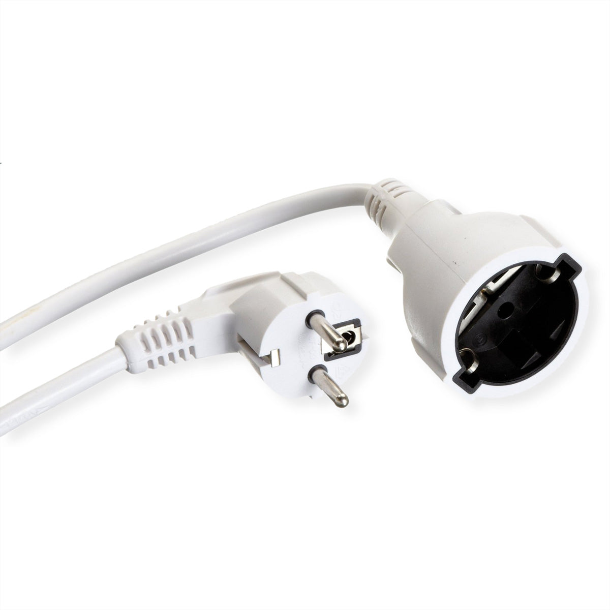 Bachmann Verlängerungskabel – Schuko (Typ E/F)–Schuko (Typ F), 3 m, 3×1,5 mm², weiss