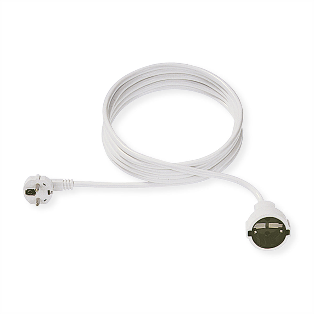 Bachmann Verlängerungskabel – Schuko (Typ E/F)–Schuko (Typ F), 3 m, 3×1,5 mm², weiss