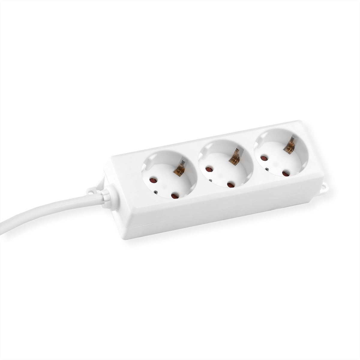 Bachmann Selly Tischsteckdosenleiste, 3×T13, ohne Schalter, 1,5 m – weiss