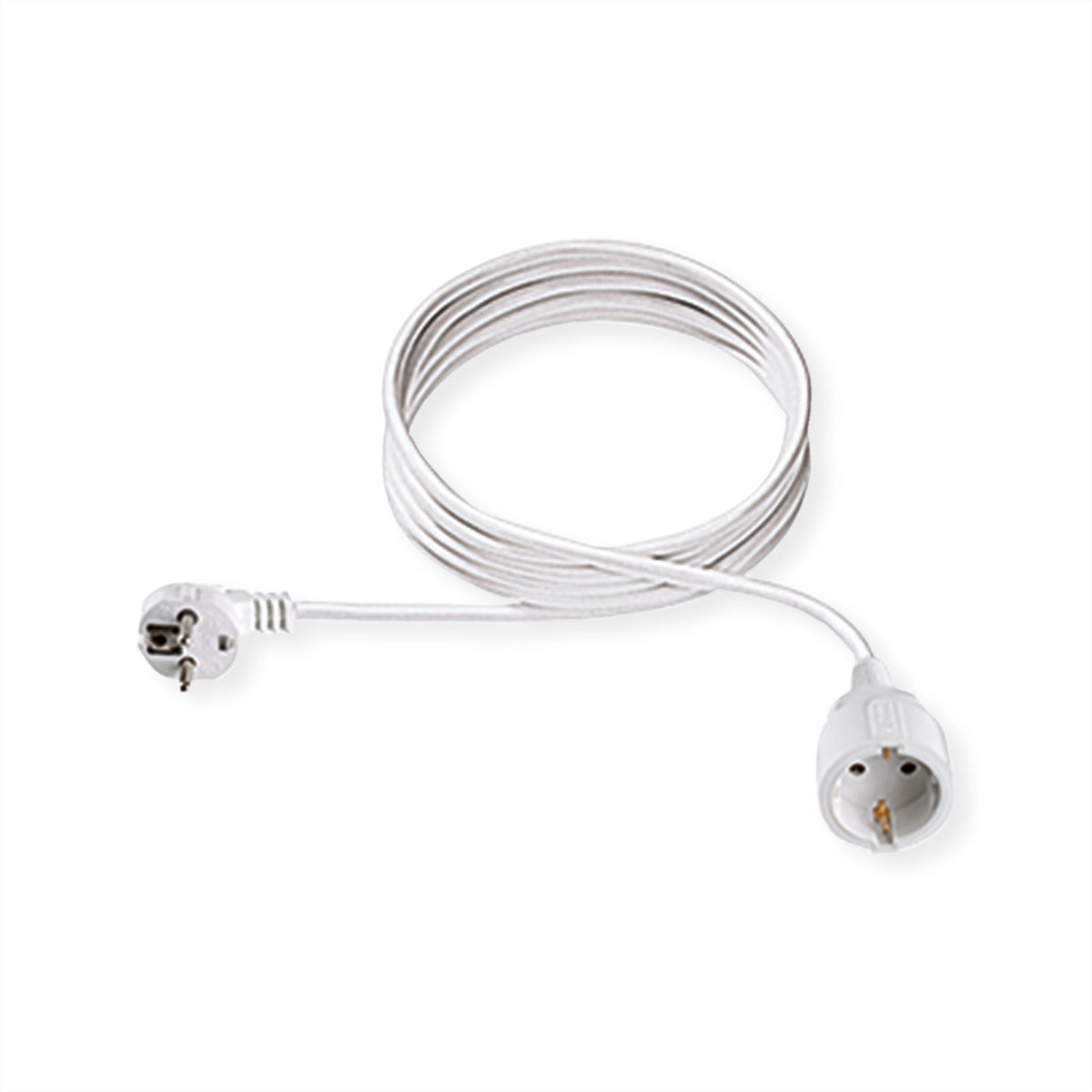 Bachmann Verlängerungskabel – Schuko (Typ E/F)–Schuko (Typ F), 10 m, 3×1,5 mm², weiss