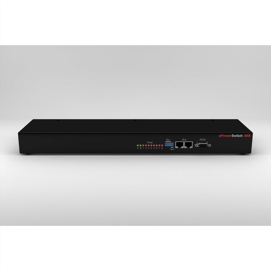 Neol Rack-Zugangsmodul – 230 V, 10 A – 2× C14 IN, 8× C13 OUT – 1U – Schwarz – ePowerSwitch 8XS Satellite
