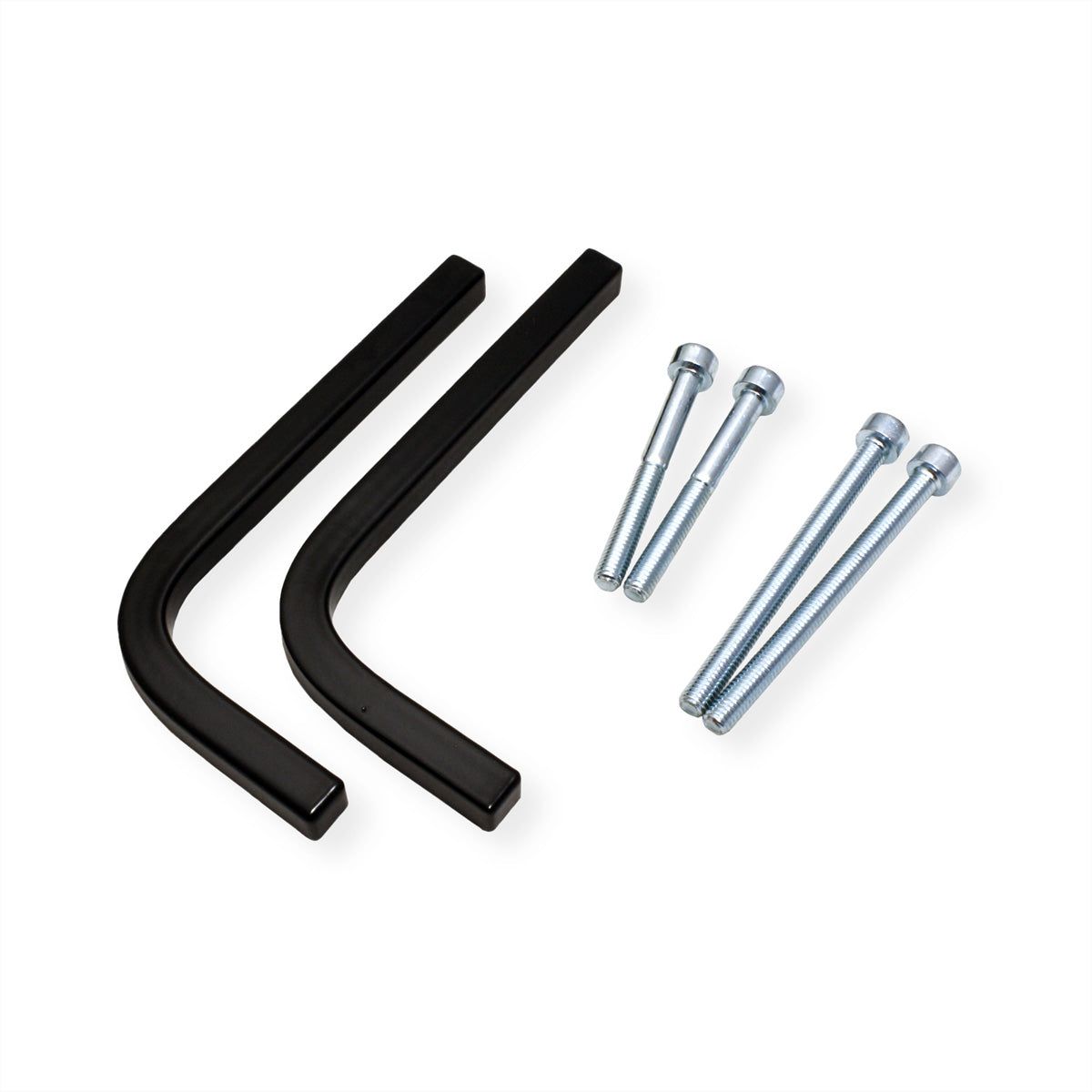 BACHMANN DESK Haltewinkel – für Tischplattenstärke 50–80 mm, 2er-Set, Aluminium eloxiert