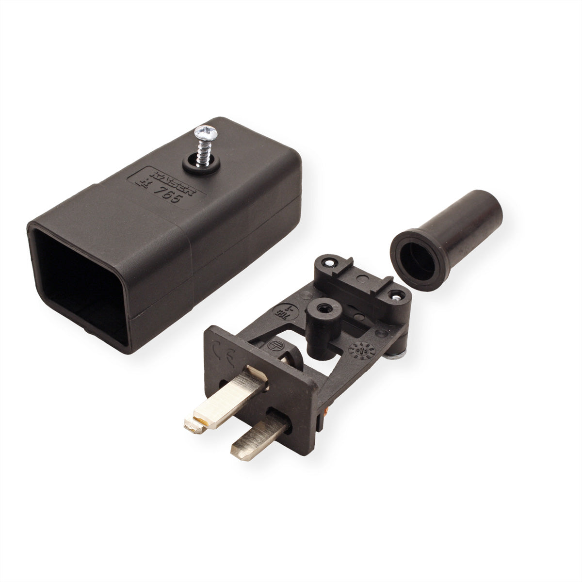 Bachmann Montagestecker IEC320 C20, 16 A 250 V, Schraubanschluss, 92×34×25 mm – schwarz