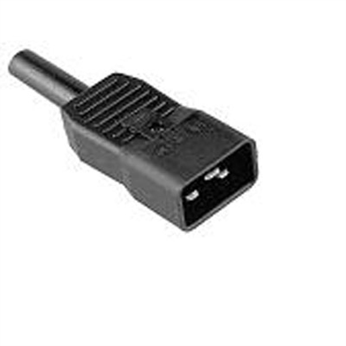 Bachmann Montagestecker IEC320 C20, 16 A 250 V, Schraubanschluss, 92×34×25 mm – schwarz