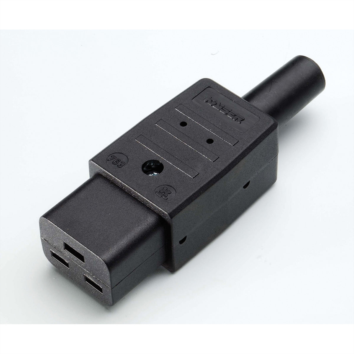 Bachmann Kaltgerätekupplung IEC 320 C19 – 16 A / 250 V, Schraubanschluss, schwarz