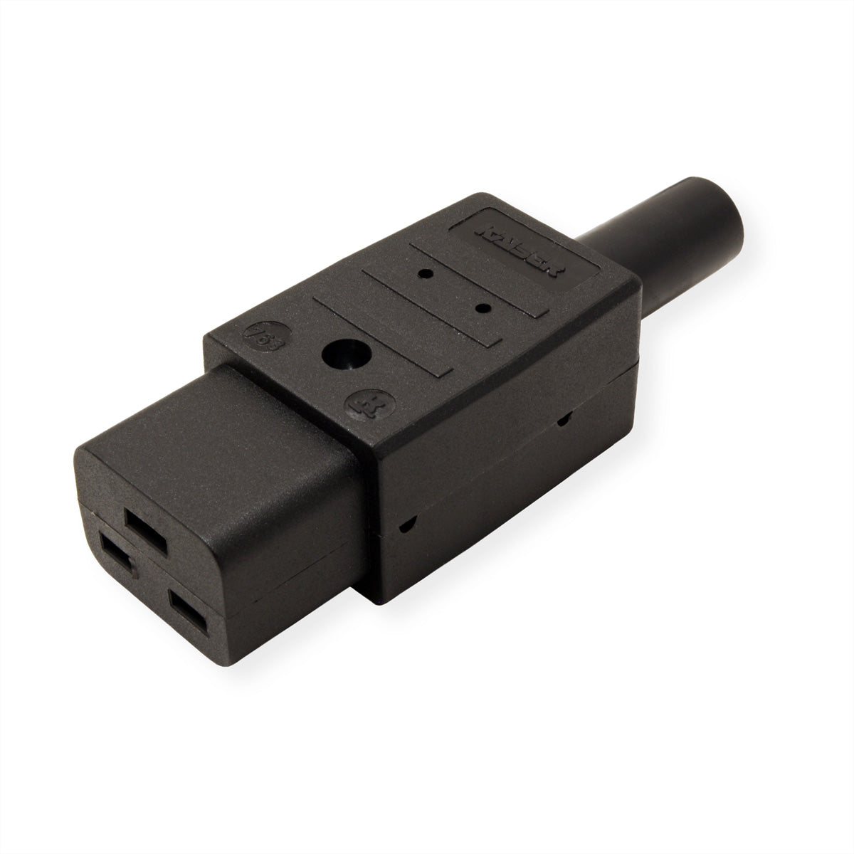 Bachmann Kaltgerätekupplung IEC 320 C19 – 16 A / 250 V, Schraubanschluss, schwarz
