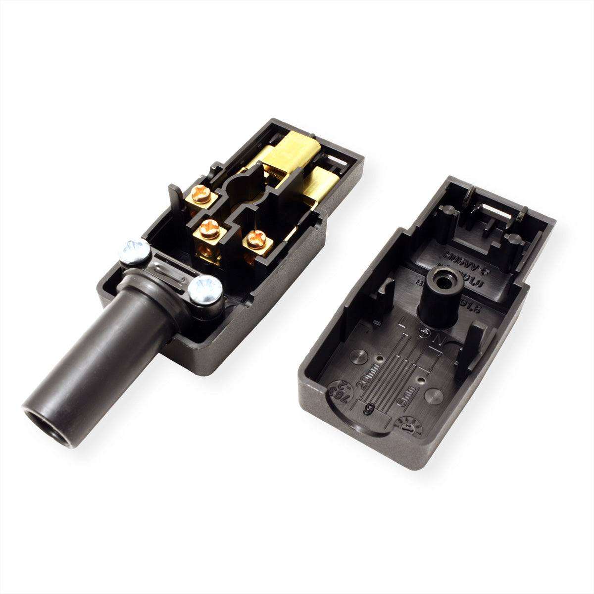 Bachmann Kaltgerätekupplung IEC 320 C19 – 16 A / 250 V, Schraubanschluss, schwarz