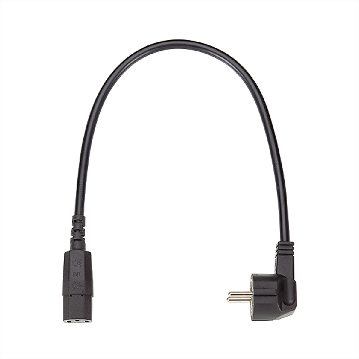 Bachmann Netzkabel – Schuko (CEE 7/7)–IEC C13, 0,75 m, 250 V/10 A, schwarz