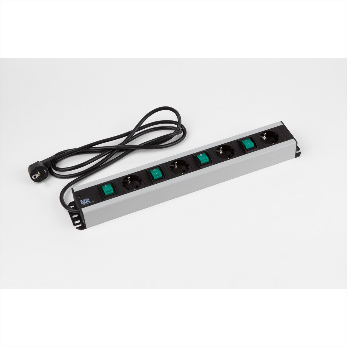 Bachmann Handwerkerleiste – Steckdosenleiste mit 4× Schuko (Typ F) Steckdosen, mit Schalter, 2 m, IP20