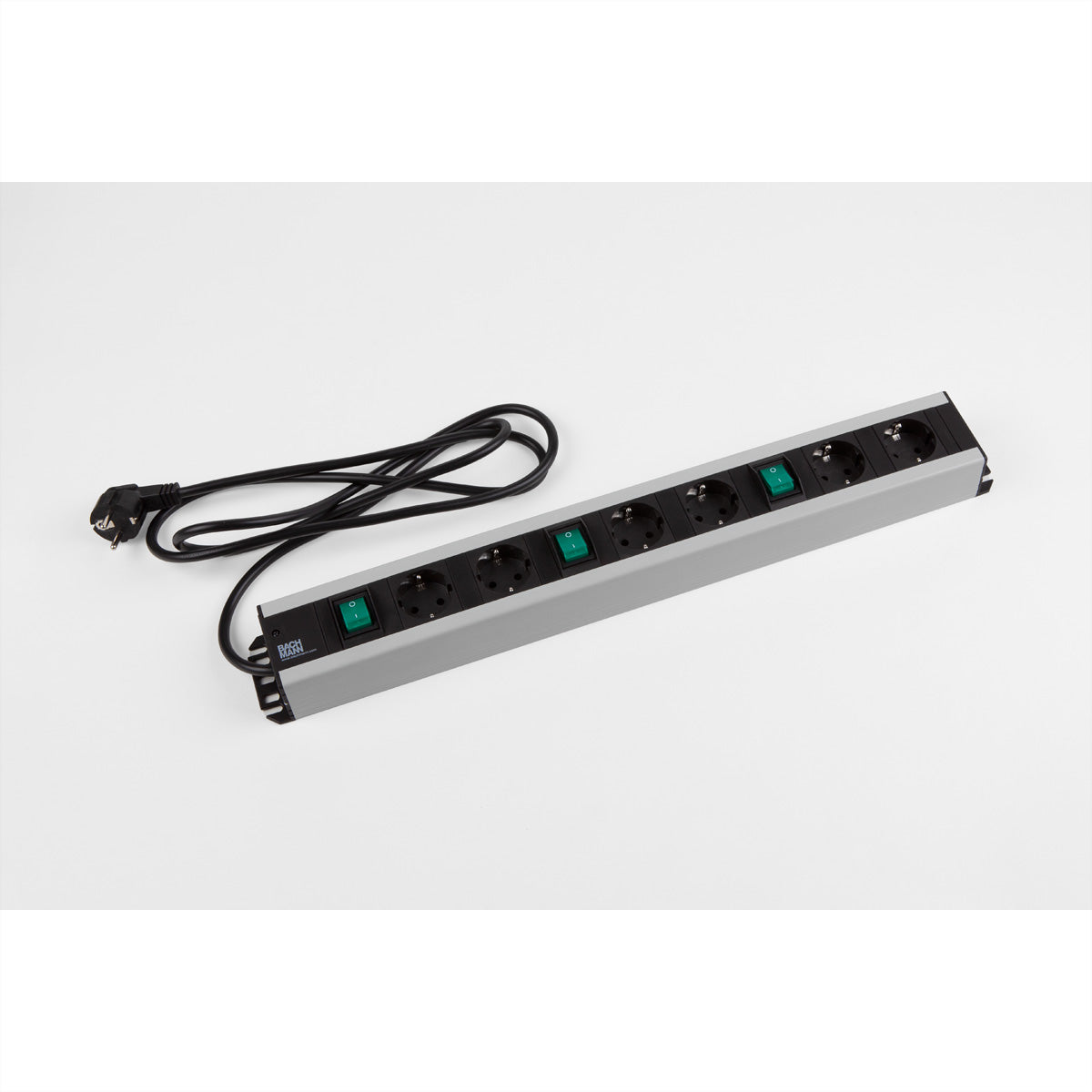 Bachmann Steckdosenleiste – 6×T13, 2 m, 3×Schalter, IP20