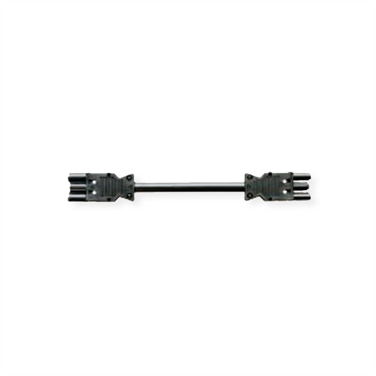 Bachmann Verlängerungskabel – Wieland GST18 (Stecker) – Wieland GST18 (Kupplung), 0,5 m, 3×1,5 mm², schwarz