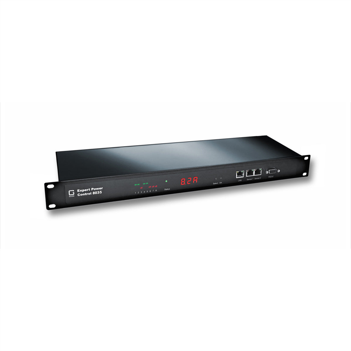 Güde Gude Rack-PDU – Steckdosenmessung, geschaltet, Rack 1U, 16 A 230 V, 8×C13, Differenzstrom Typ A