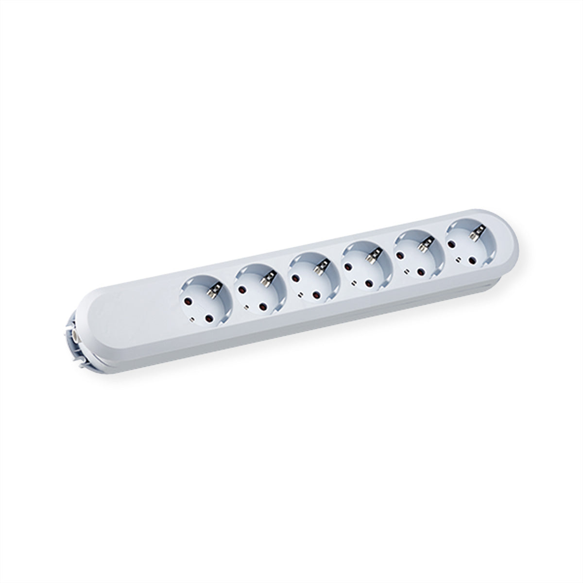 Bachmann SMART Steckdosenleiste – 6× Typ F, ohne Schalter, weiss, ohne Zuleitung
