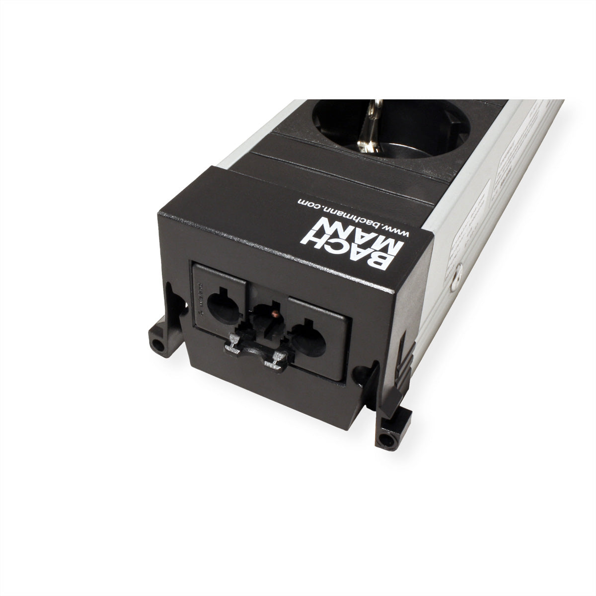 Bachmann Steckdosenleiste – 2× Schuko (Typ F), USB, mit Kinderschutz, schwarz