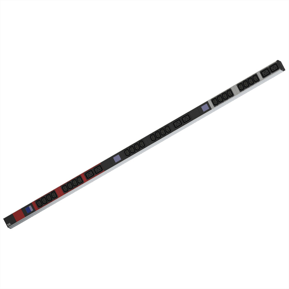 Bachmann Rack-PDU Metered, 19" 1U, 3-phasig 11,1 kW, (24×C13 + 6×C19), CEE 16-3, 3 m – schwarz
