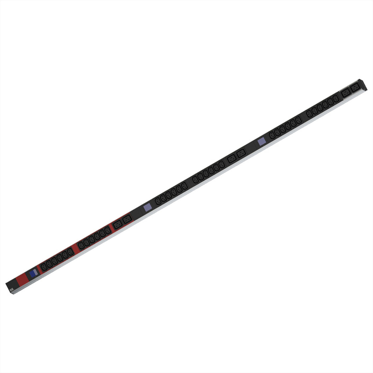 Bachmann BN0500 – Rack-PDU gemessen, 3-phasig, 36× IEC C13 + 6× IEC C19, 16 A, IEC 60309 Stecker, 0U vertikal