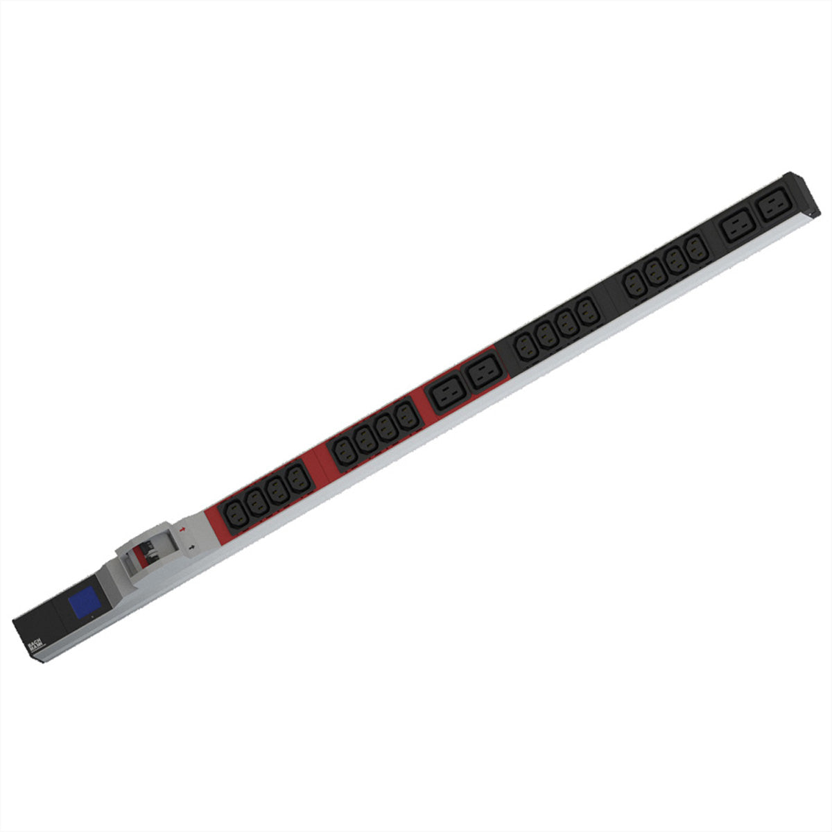 Bachmann Rack-PDU 1U – 16× IEC C13, 4× IEC C19, CEE 32A (blau), 230 V/32 A, 3 m, Leistungsmessung